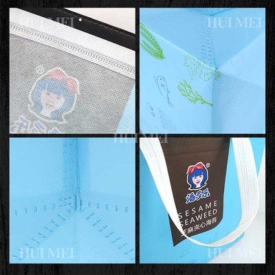 Αναπνεύσιμοι μη υφαμένη PP μπλε και ο Μαύρος Tearproof τσαντών Tote πολυπροπυλενίου