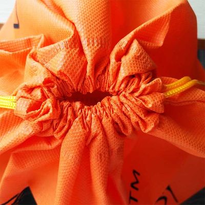 Τυπωμένη παντοπωλείο τσάντα 110Gsm Drawstring αναπνεύσιμη με το μαλακό συναίσθημα