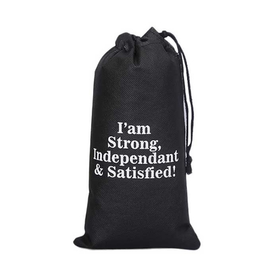 πολυπροπυλένιο μαύρο 85Gsm τσαντών 25*49cm Drawstring μη υφαμένο