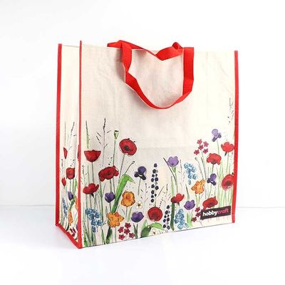 Το φιλικό 165Gsm ράψιμο Eco που ψωνίζει τοποθετεί τις πλήρεις τσάντες Tote χρώματος σε σάκκο τυπωμένες συνήθεια μη υφαμένες